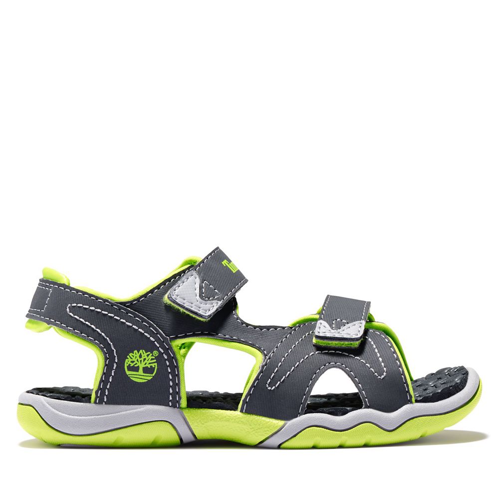 Timberland Kids Sandals Adventure Seeker 2-Strap - Grey/Green - India EQ6348105